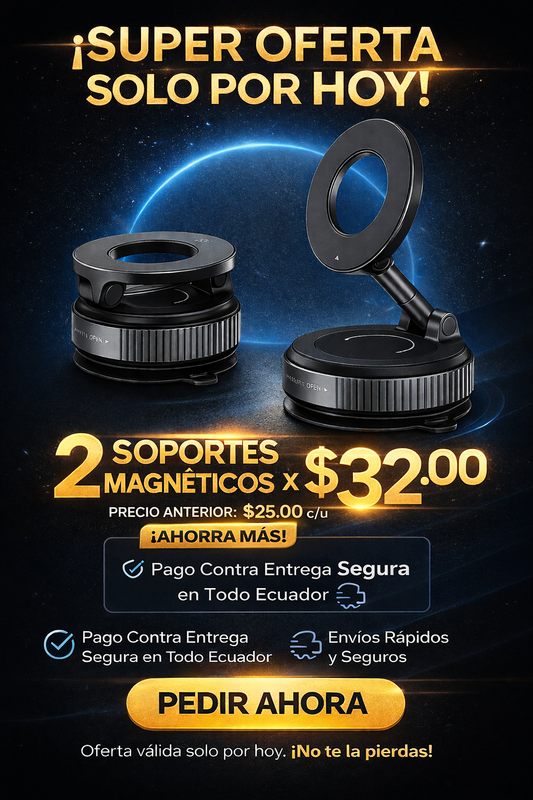 Soporte Magnético Para Celular Ventosa Dale estabilidad a tu día… ¿Listo para decir adiós a los soportes débiles?