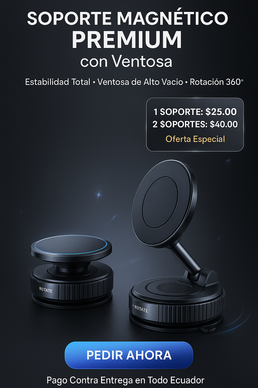 Soporte Magnético Para Celular Ventosa Dale estabilidad a tu día… ¿Listo para decir adiós a los soportes débiles?